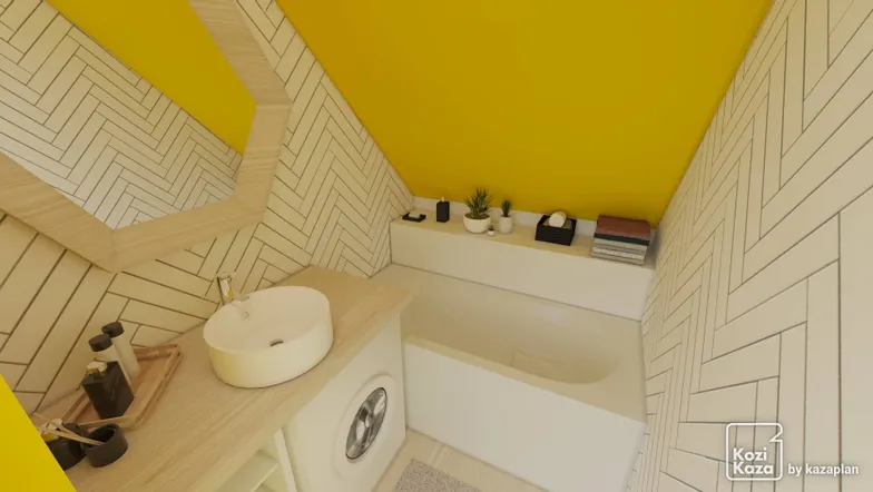 Idée salle de bain scandinave 3D 2