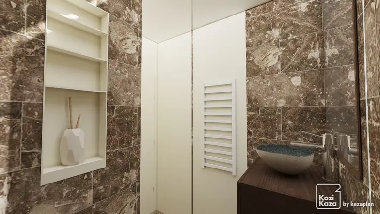Idée salle de bain marbre 3D 2