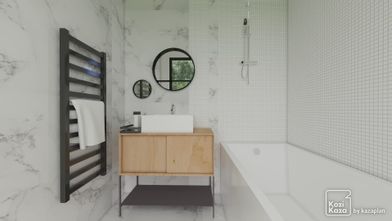 Idée salle de bain marbre blanc 3D 1