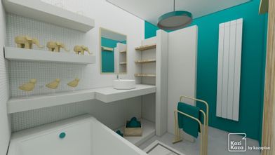 Idée salle de bain tendance 3D 1