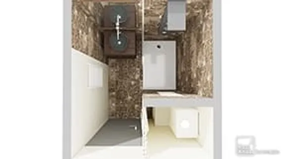 Exemple plan 3D salle de bain marbre
