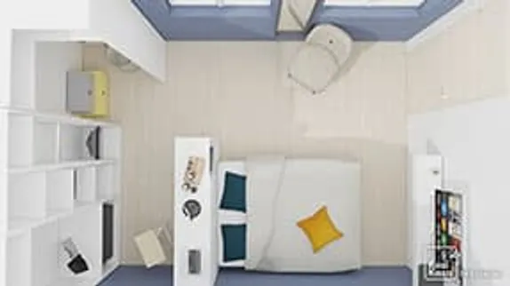 Exemple plan 3D dressing en L dans une chambre