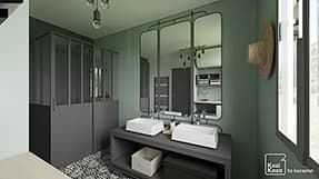 Example of industrial bathroom 3D plan