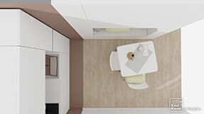 Example of a small kitchen in I 3D plan