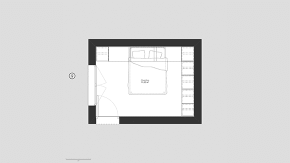 Exemple plan 3D dressing avec portes battantes