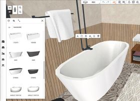 Etape 2: Aménager la salle de bain 3D